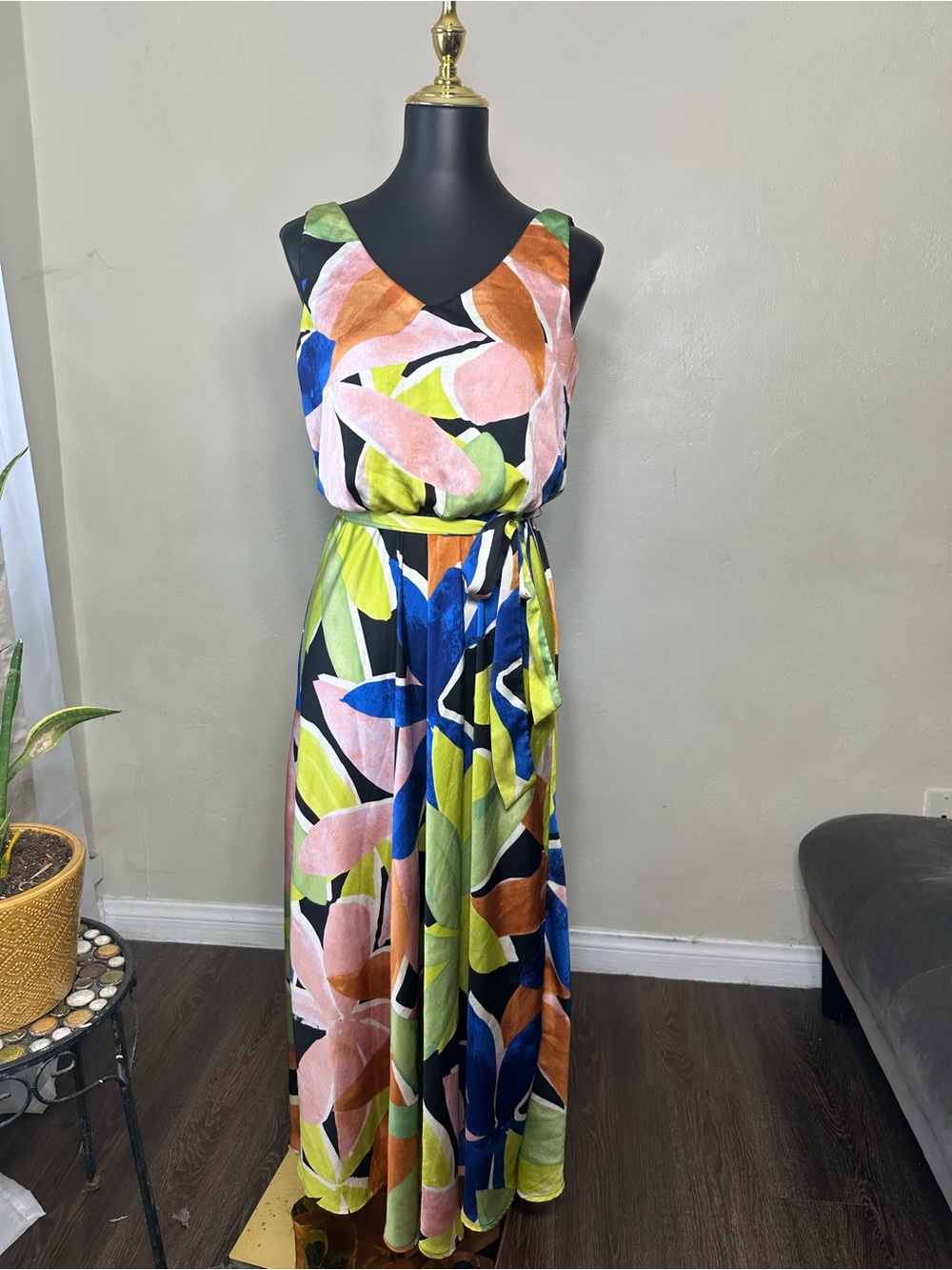 NIC+ZOE Multi-Color Floral V-Neck Maxi Dress